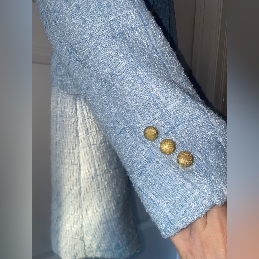 NWT Jason WU light blue tweed blazer - Picture 3 of 6